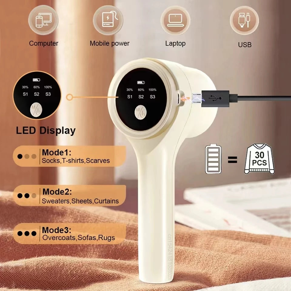 Lint Remover for Clothing Electric Pellet Fluff Remover Rechargeable