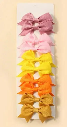 10Pcs Cute Bows Baby Hair Clips for Baby Girl