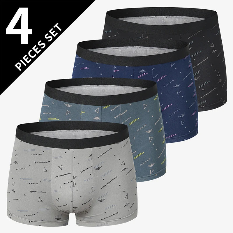 4/5Pcs MEN'S Waist plus Size Underwear