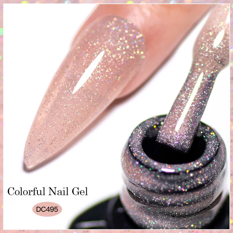 Gold Sliver Reflective Nail Gel Polish