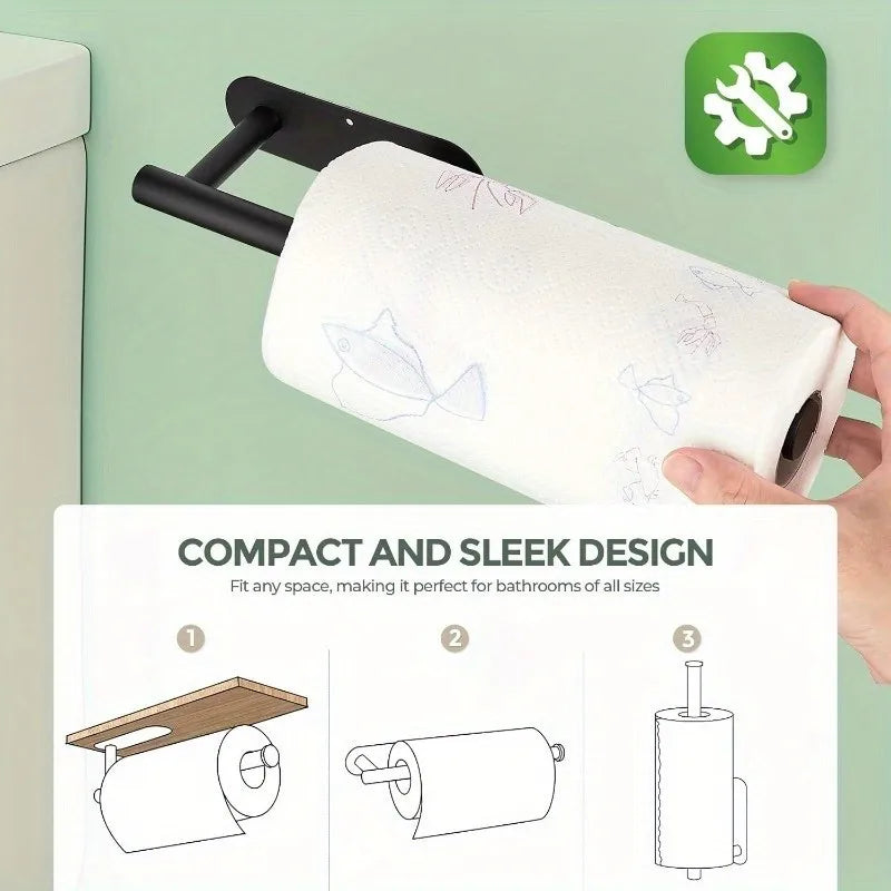 Paper Towel Holder Adhesive Tissue Hanger Toilet Roll Paper