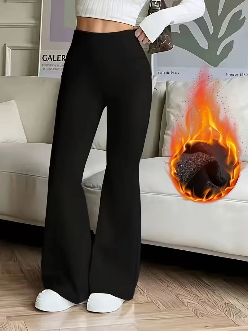 Solid Color Flared Pants