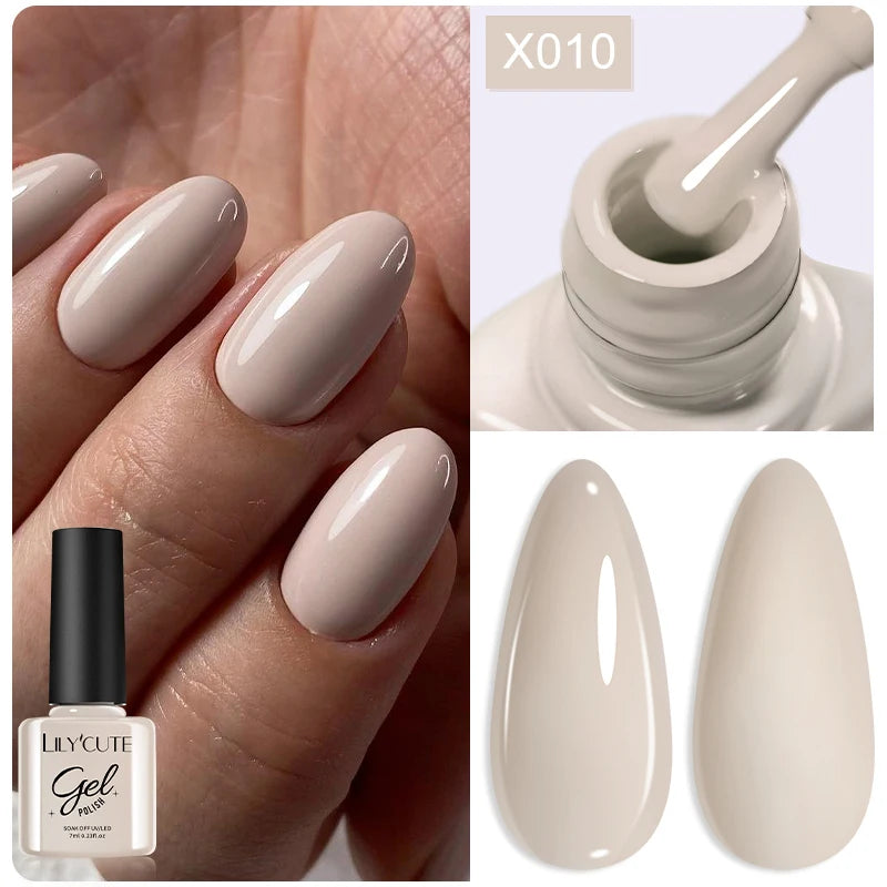 LILYCUTE 7ml Macaron Cream Gel Nail Polish