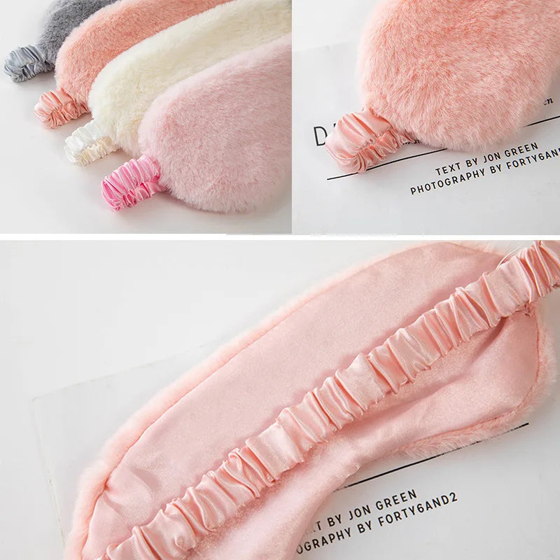 Cute Plush Imitation Rabbit Fur Sleep Eye Mask