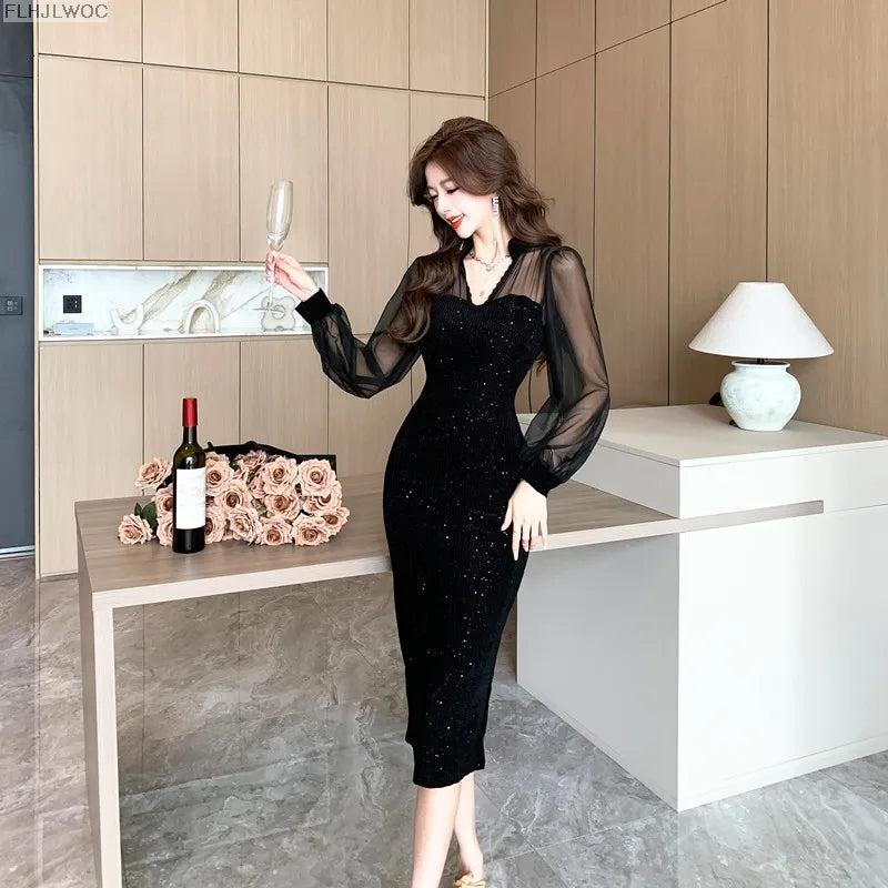New Year French Design Party Dress Elegant