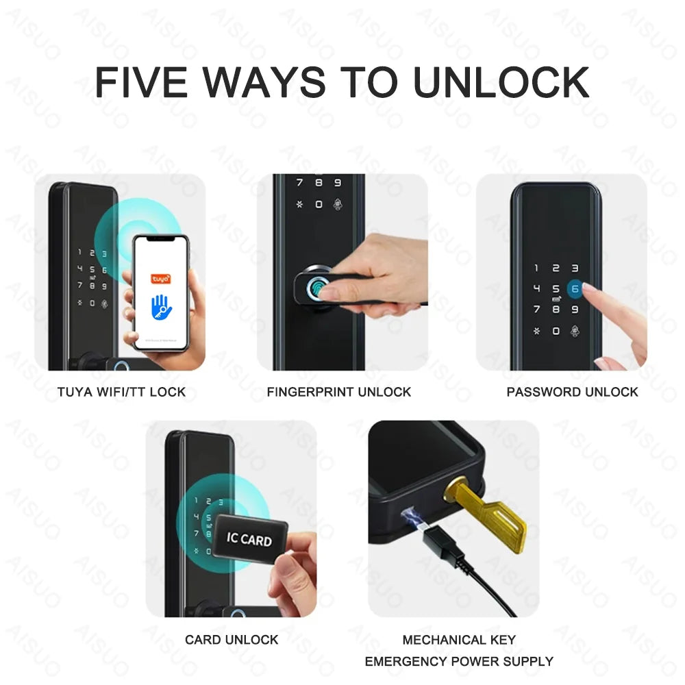 New Product TUYA WIFI Smartlock Fingerprint Lock, Smart Door Lock