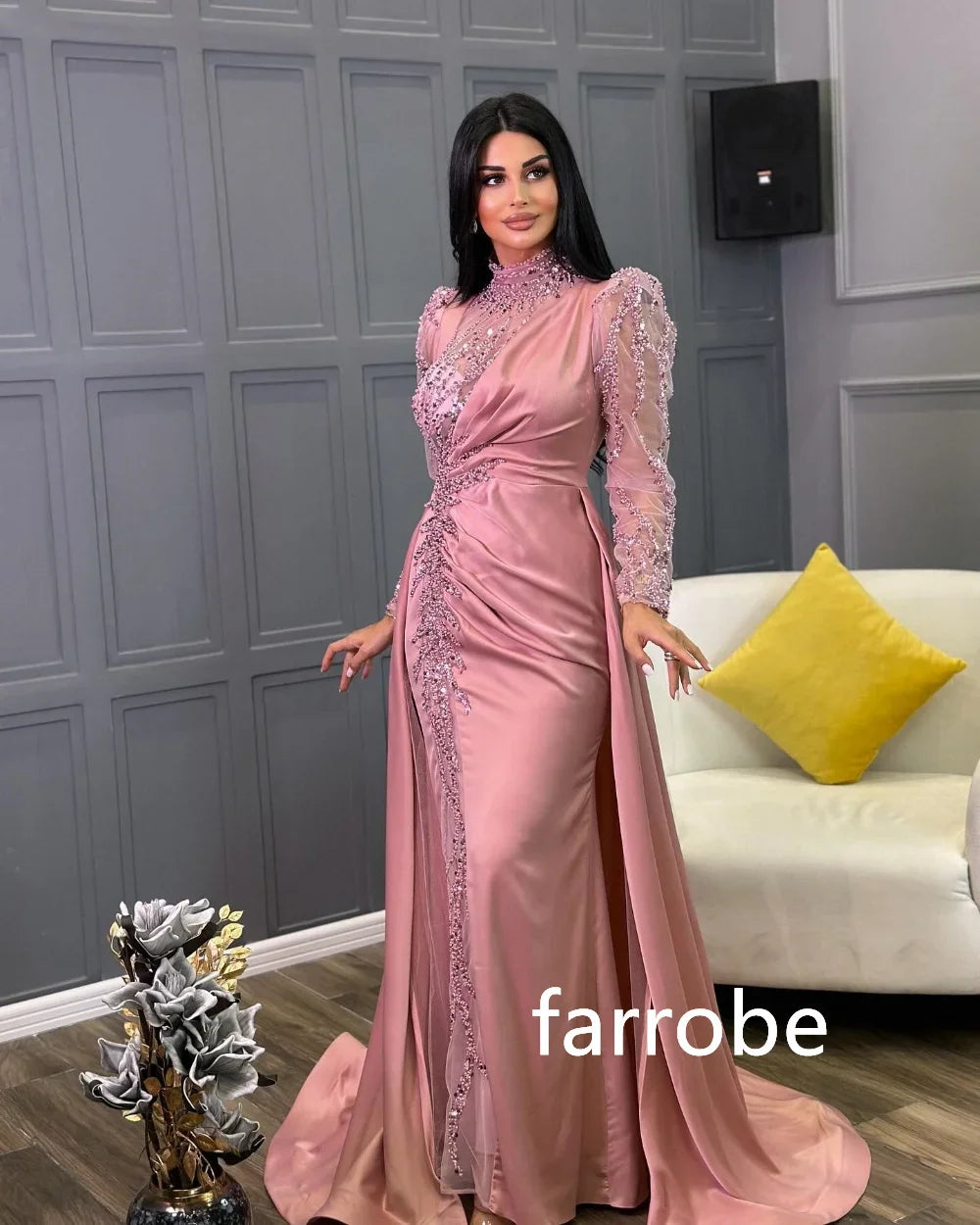 Customized Fashion Jersey Pleat A-line O-Neck Midi Dresses