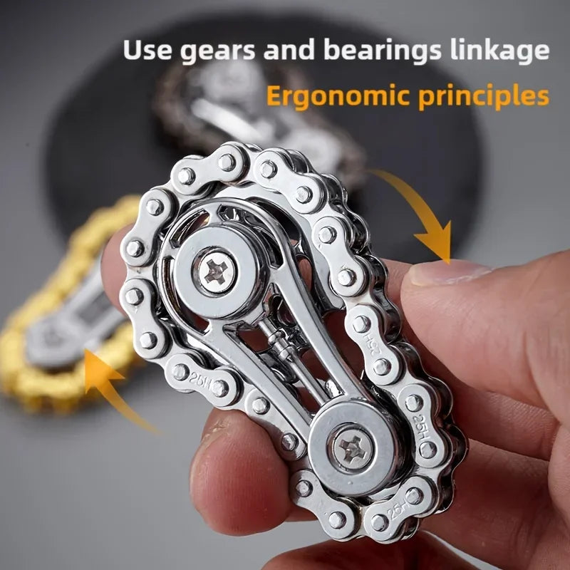 Chain Tooth Mechanical Flywheel Fidget Spinner for Children Adult Hand Toy