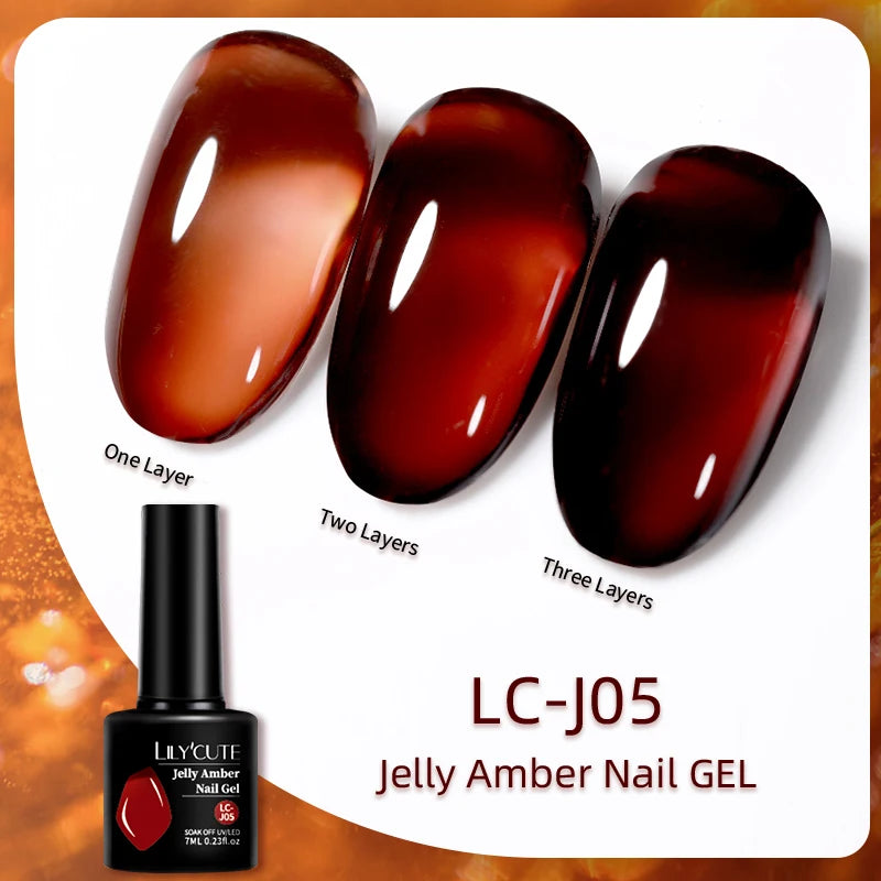 Brown Red Purple Nail Gel Polish Coffee Color Series