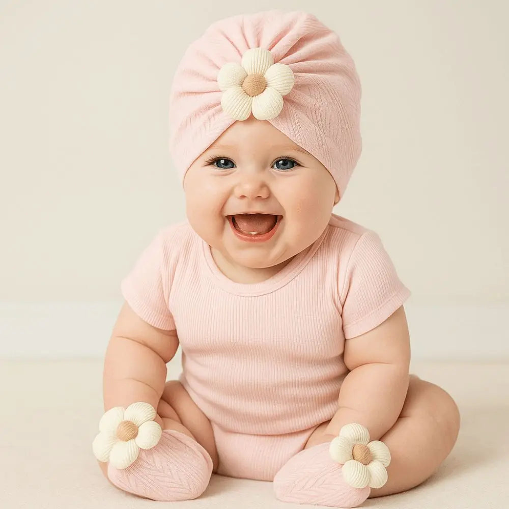 Baby Headscarf Hat Elastic Lightweight Hat Sock Set Newborn Supplies