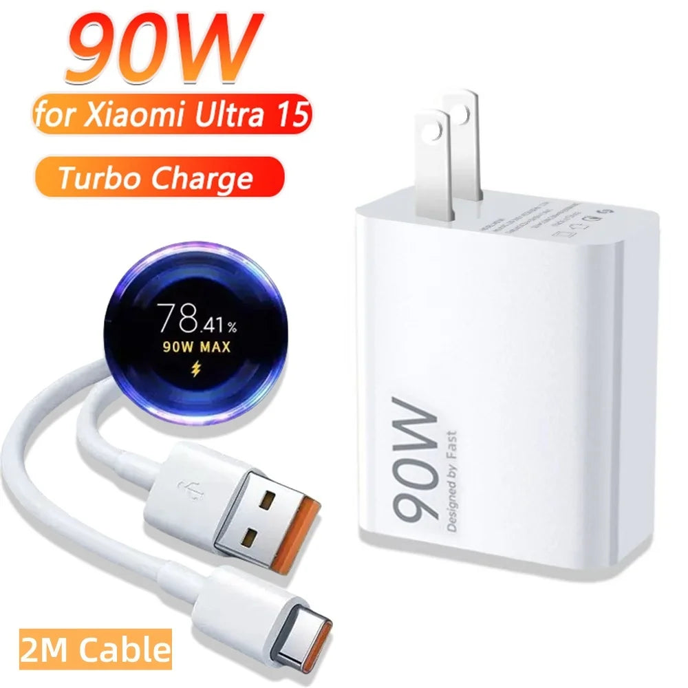 90W USB Fast Charging Adapter with Type C