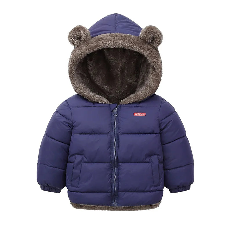 Baby Boys Girls Jacket Hooded Cotton Outerwear Children's