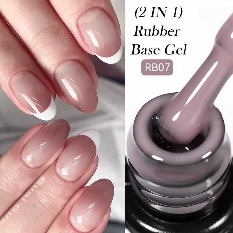 LILYCUTE Nude Crystal Rubber Base Gel Nail Polish