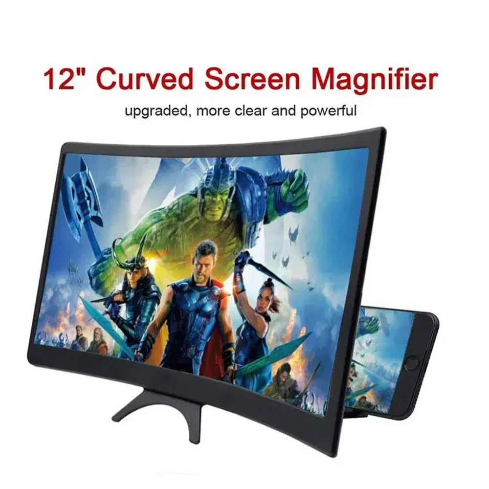 3D Mobile Phone Screen,12 Inch Enlarged Screen Foldable Holder