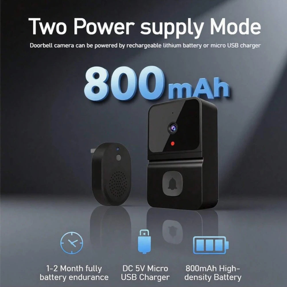 Wireless Doorbell WiFi Outdoor HD Camera Security Door Bell