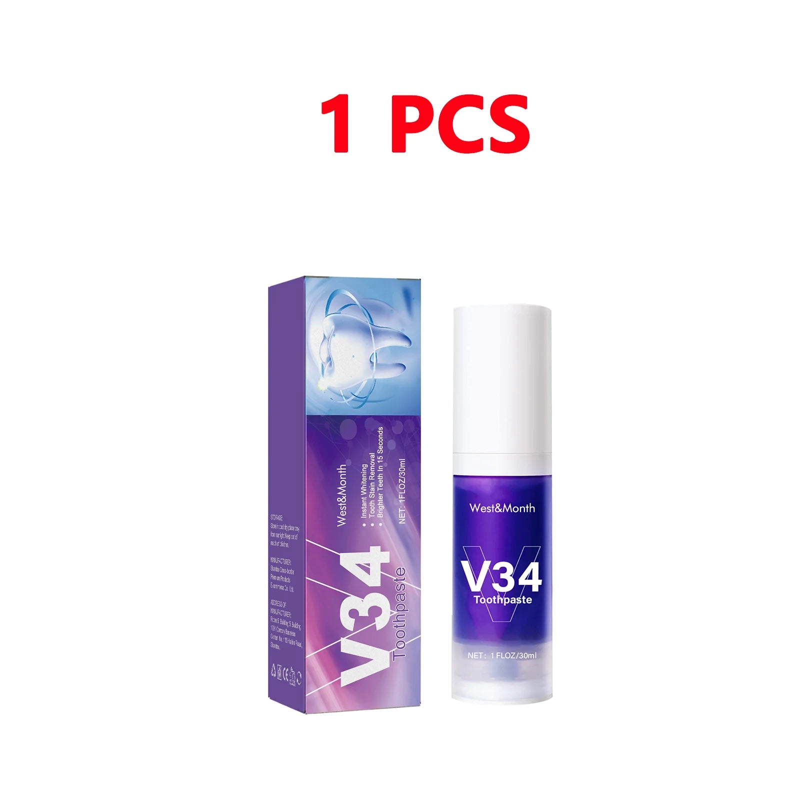 V34 Teeth Whitening Toothpaste
