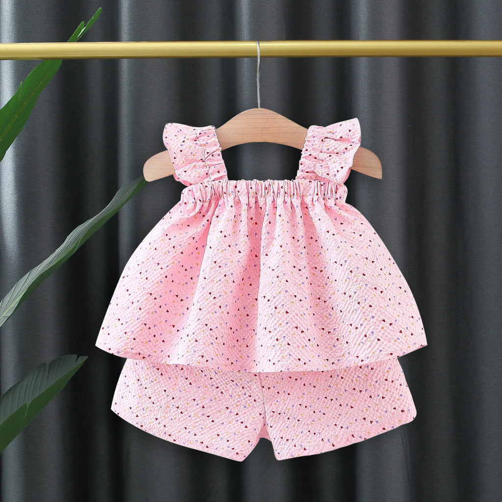 (0-3 Years Old) Girl Infant Set Summer Colorful