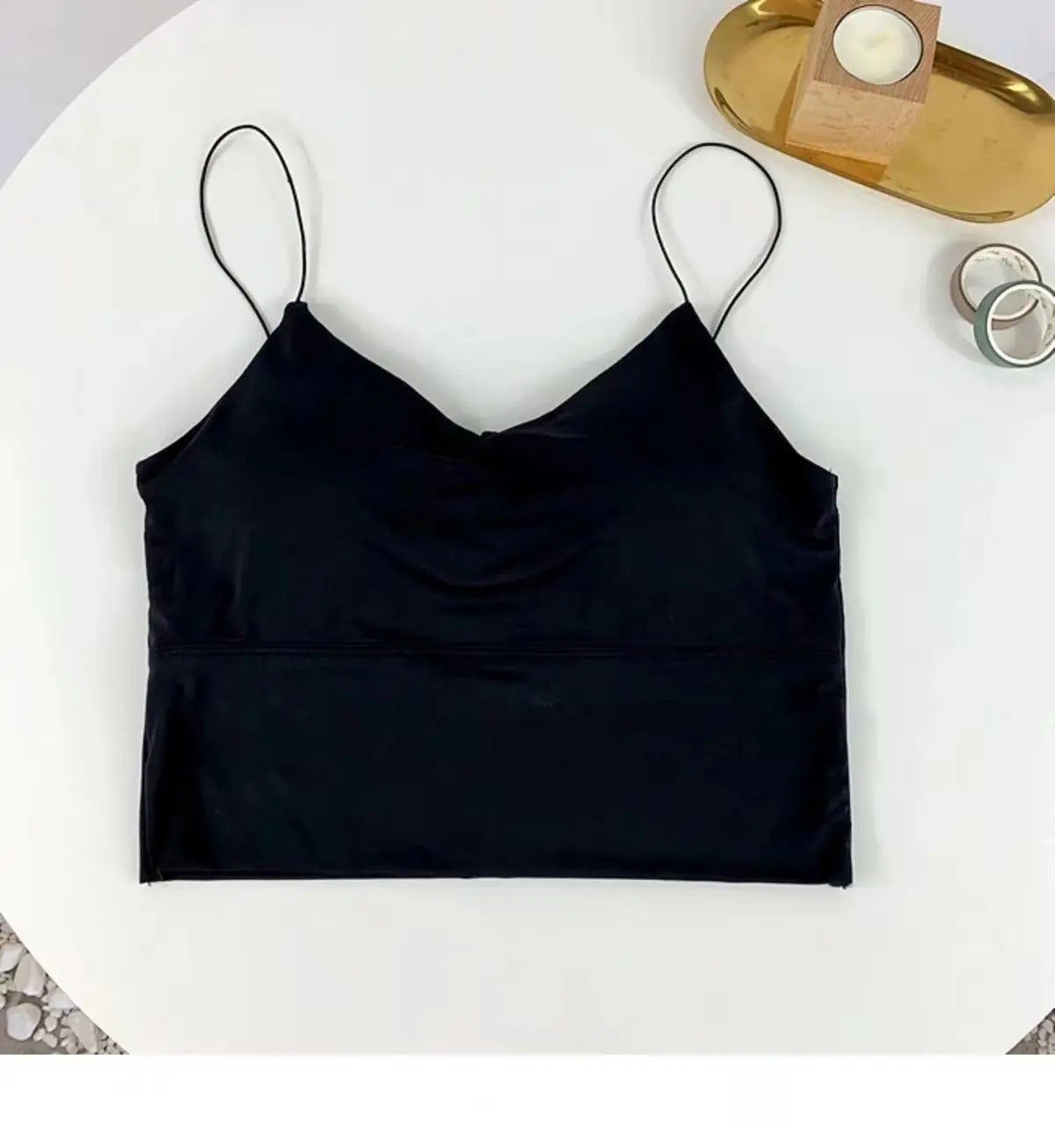 1pc Women Sexy Solid Color Camisole Ice Silk Tube Seamless