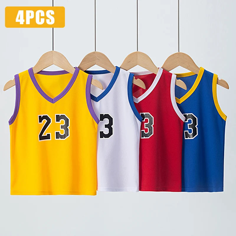 2/4Pcs Summer Children's Quick-drying Sports Suit