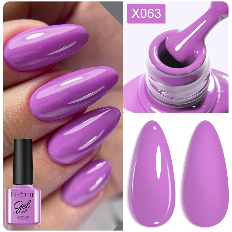LILYCUTE 7ml Macaron Cream Gel Nail Polish