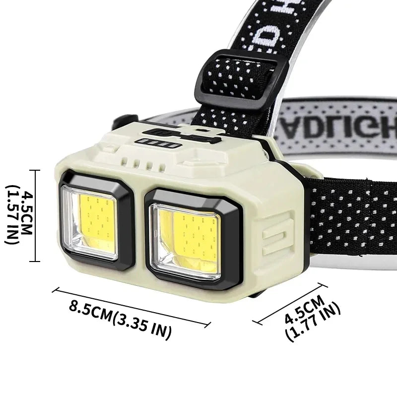 Powerful LED HeadlampTorch USB Rechargeable Flashlight