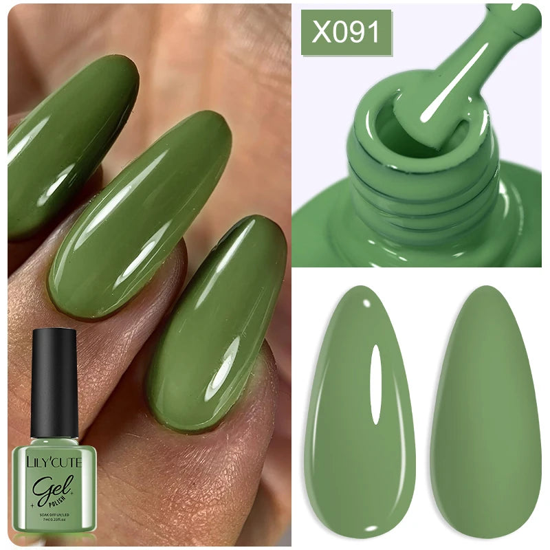 LILYCUTE 7ml Macaron Cream Gel Nail Polish
