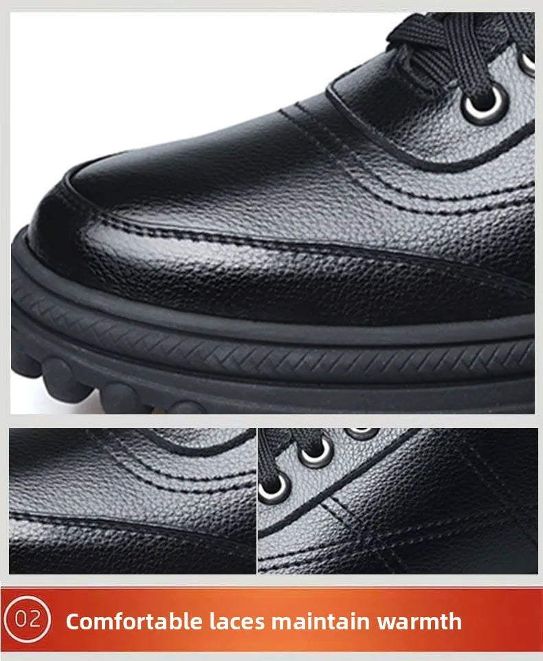 Men's Winter Thickened Warmth Casual Shoes,Leather Shoes