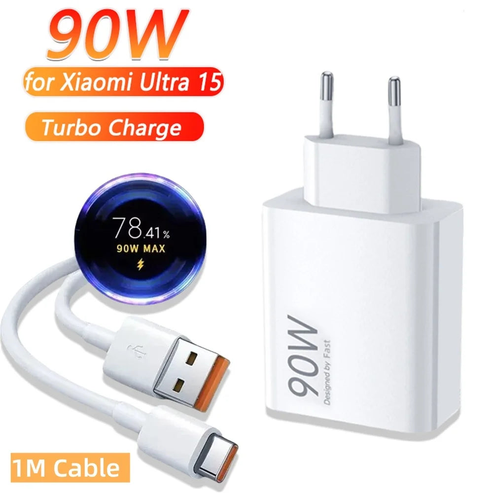 90W USB Fast Charging Adapter with Type C