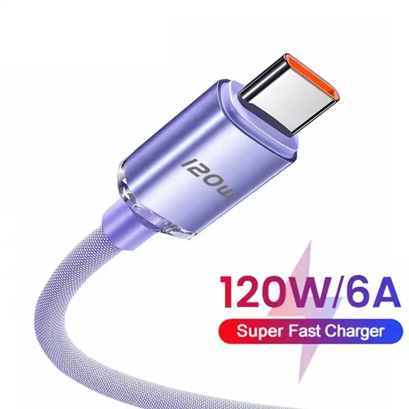 120W PD Type C Cable Super Fast Charger