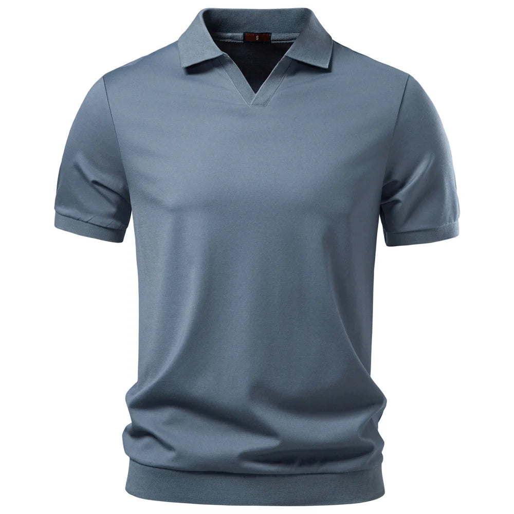 Skin-Friendly Casual Cool Old Money Style Male Polo Shirts