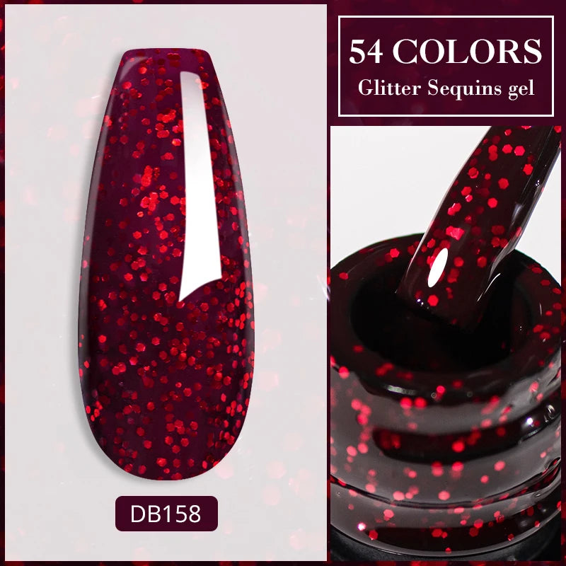 Gold Sliver Reflective Nail Gel Polish