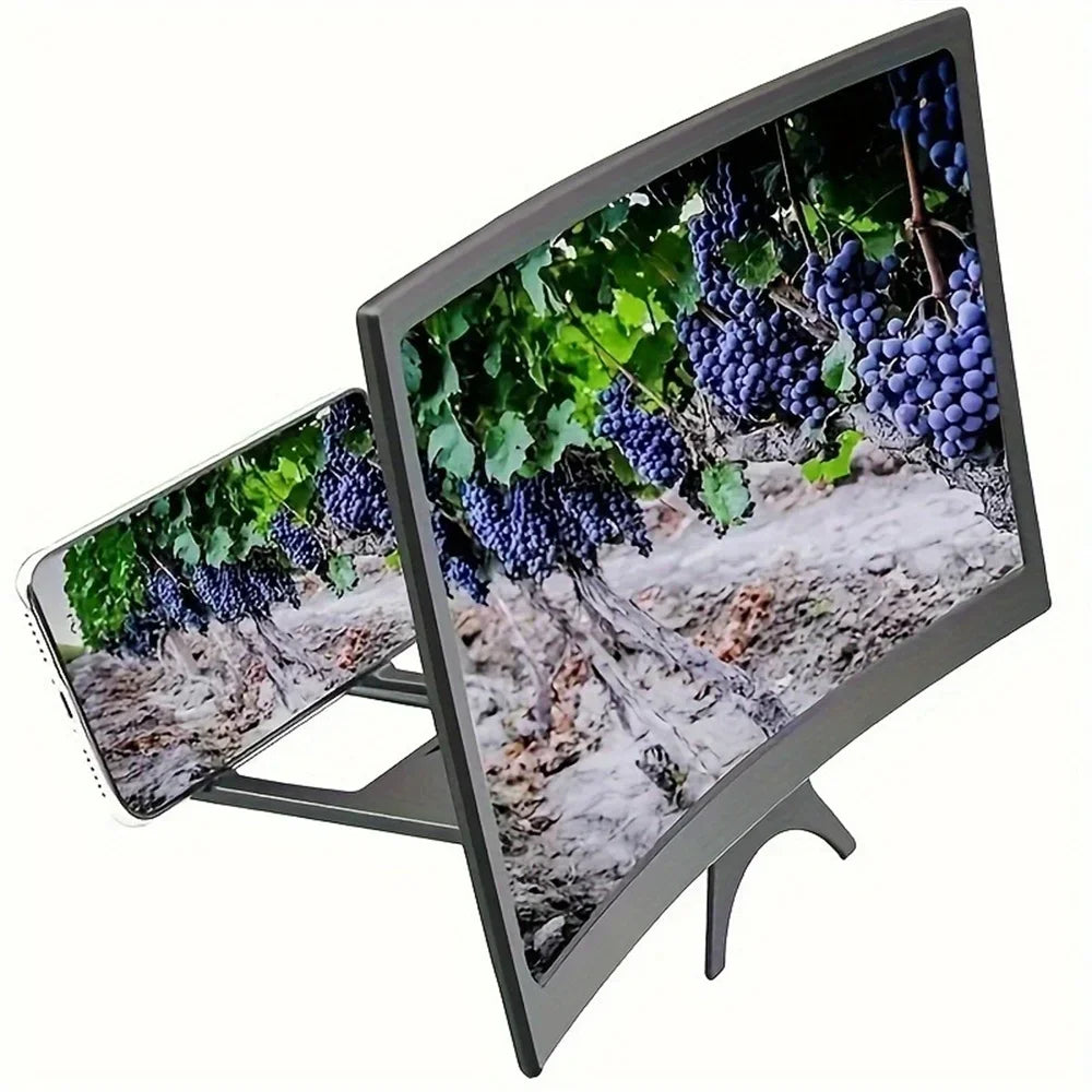 3D Mobile Phone Screen,12 Inch Enlarged Screen Foldable Holder