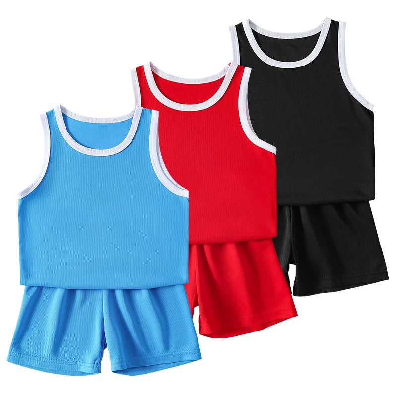 2/4Pcs Summer Children's Quick-drying Sports Suit