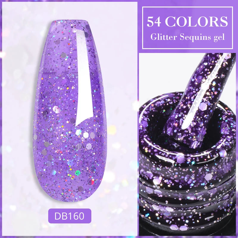 Gold Sliver Reflective Nail Gel Polish