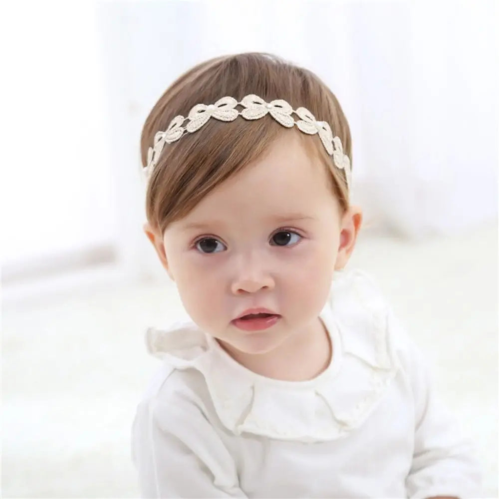 Cute Lace Headband Soft Newborn Elastic Turban  Princess Gold Hairband