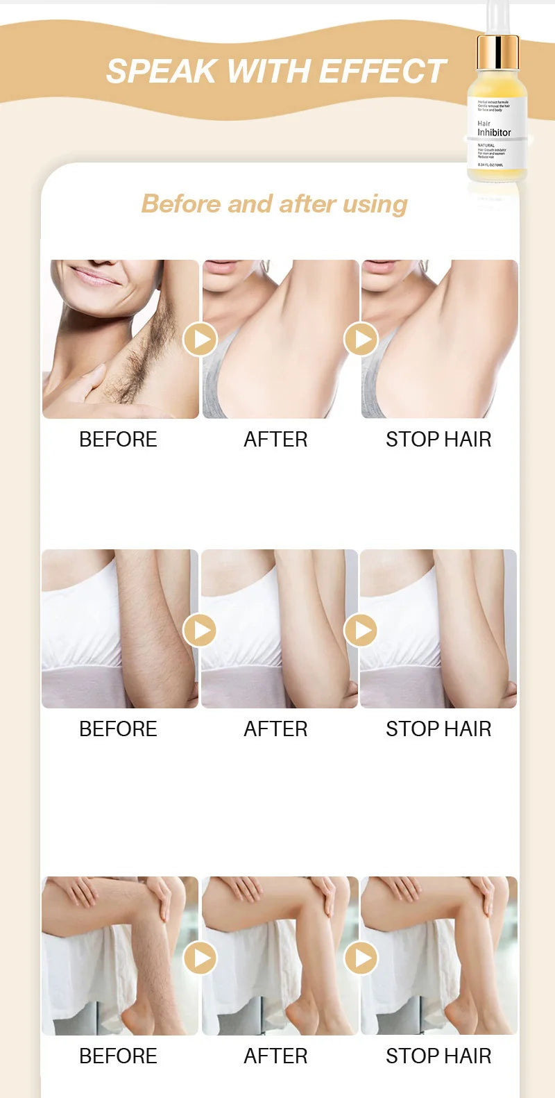 Hair Remover Armpit Legs Arms Hair Growth Inhibitor Beauty