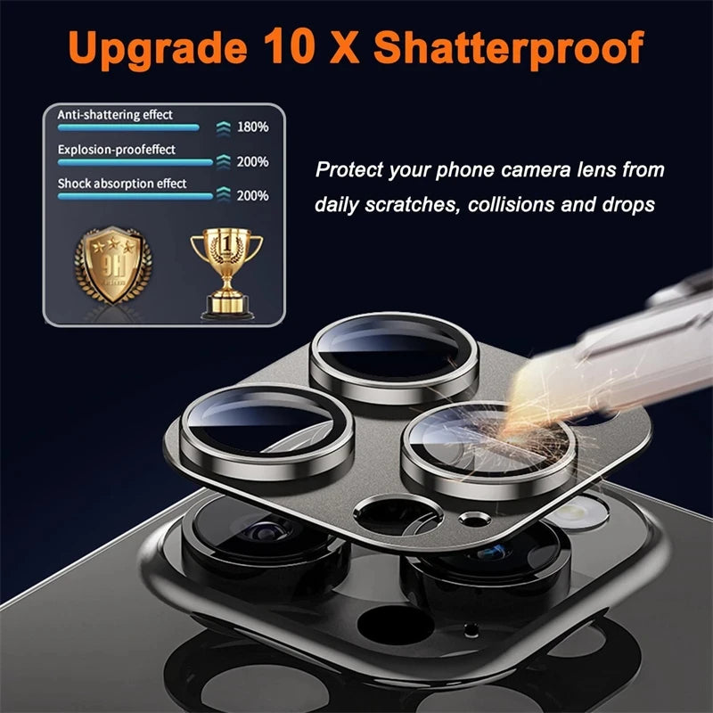 Metal Camera Lens Glass Protector For iPhones