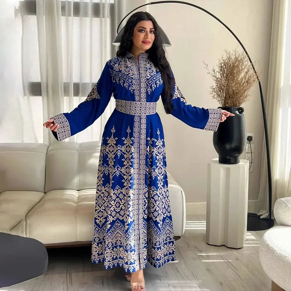 Muslim Women Zipper Long Dress Robe Dubai Abaya Outfits