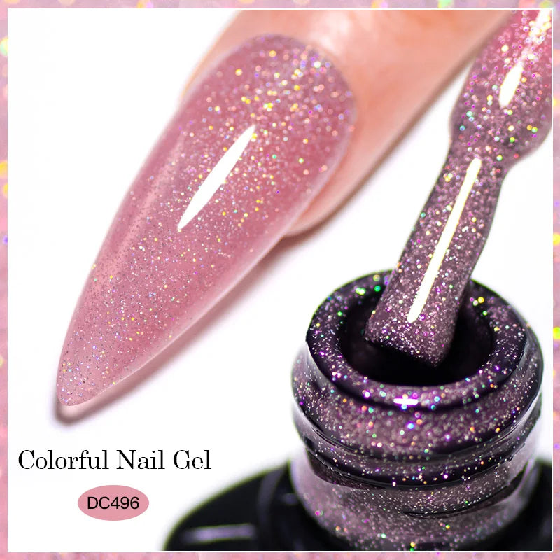 Gold Sliver Reflective Nail Gel Polish