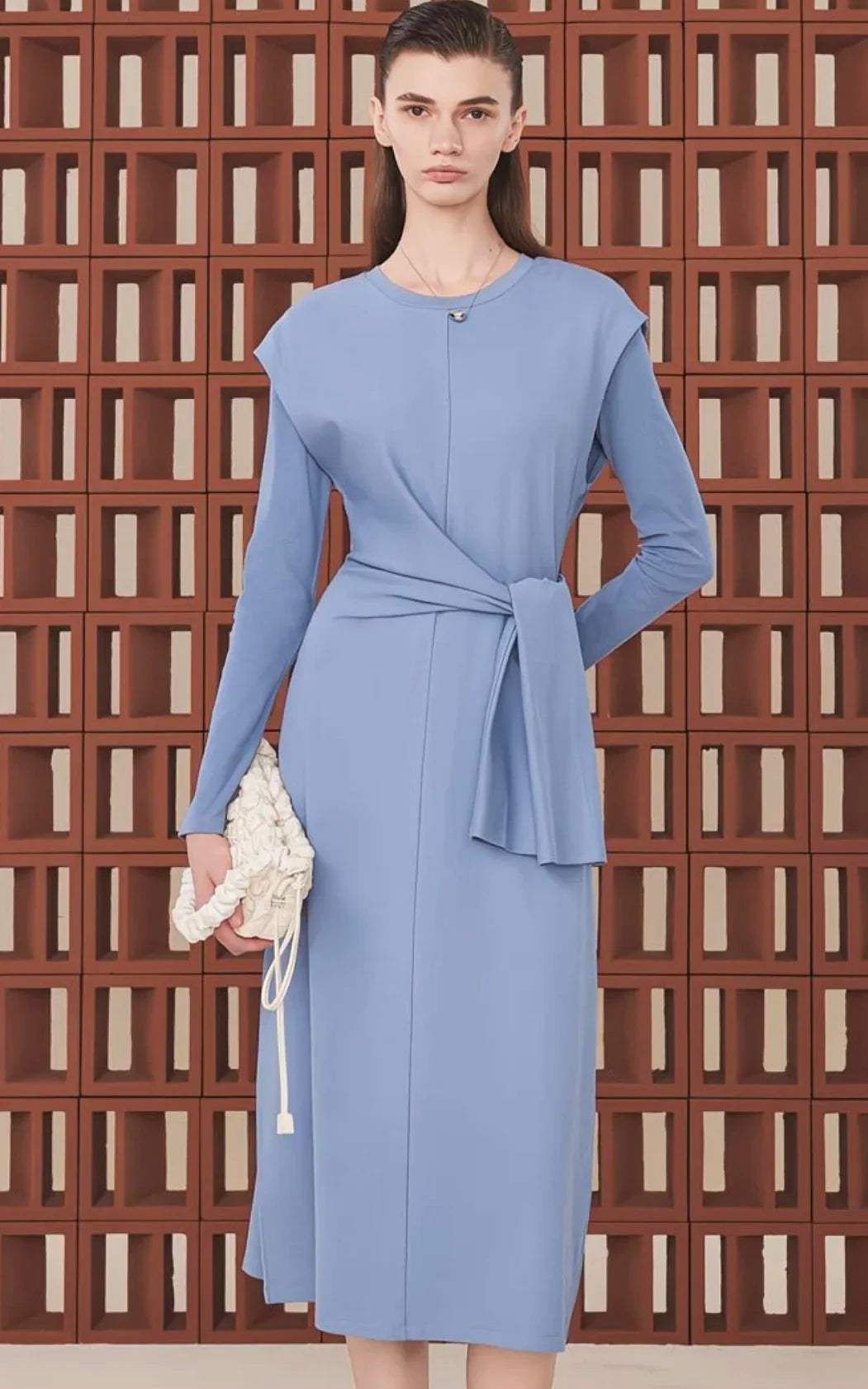 Round neck long dresses