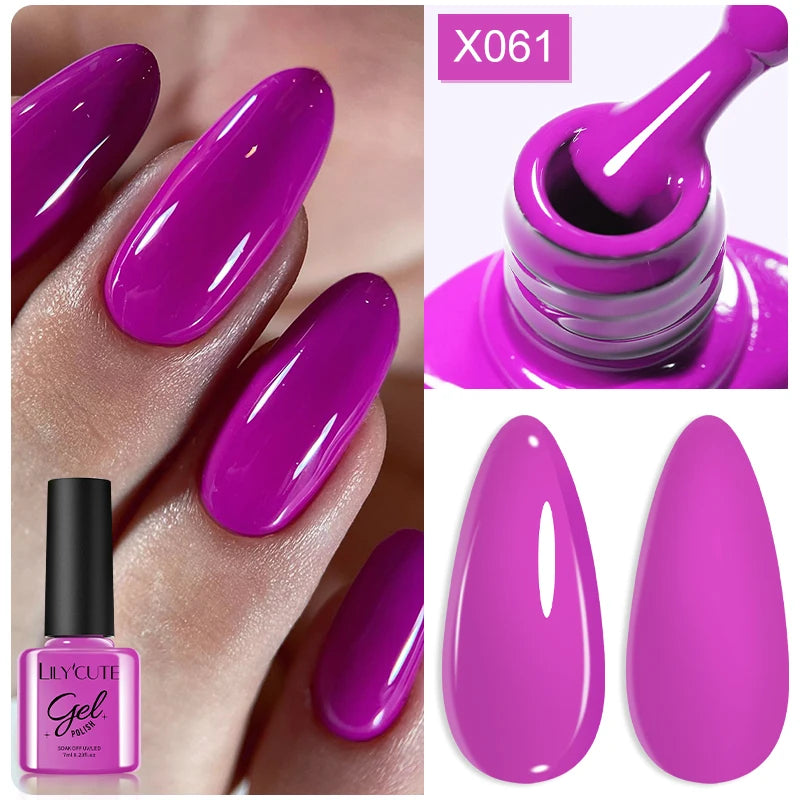 LILYCUTE 7ml Macaron Cream Gel Nail Polish