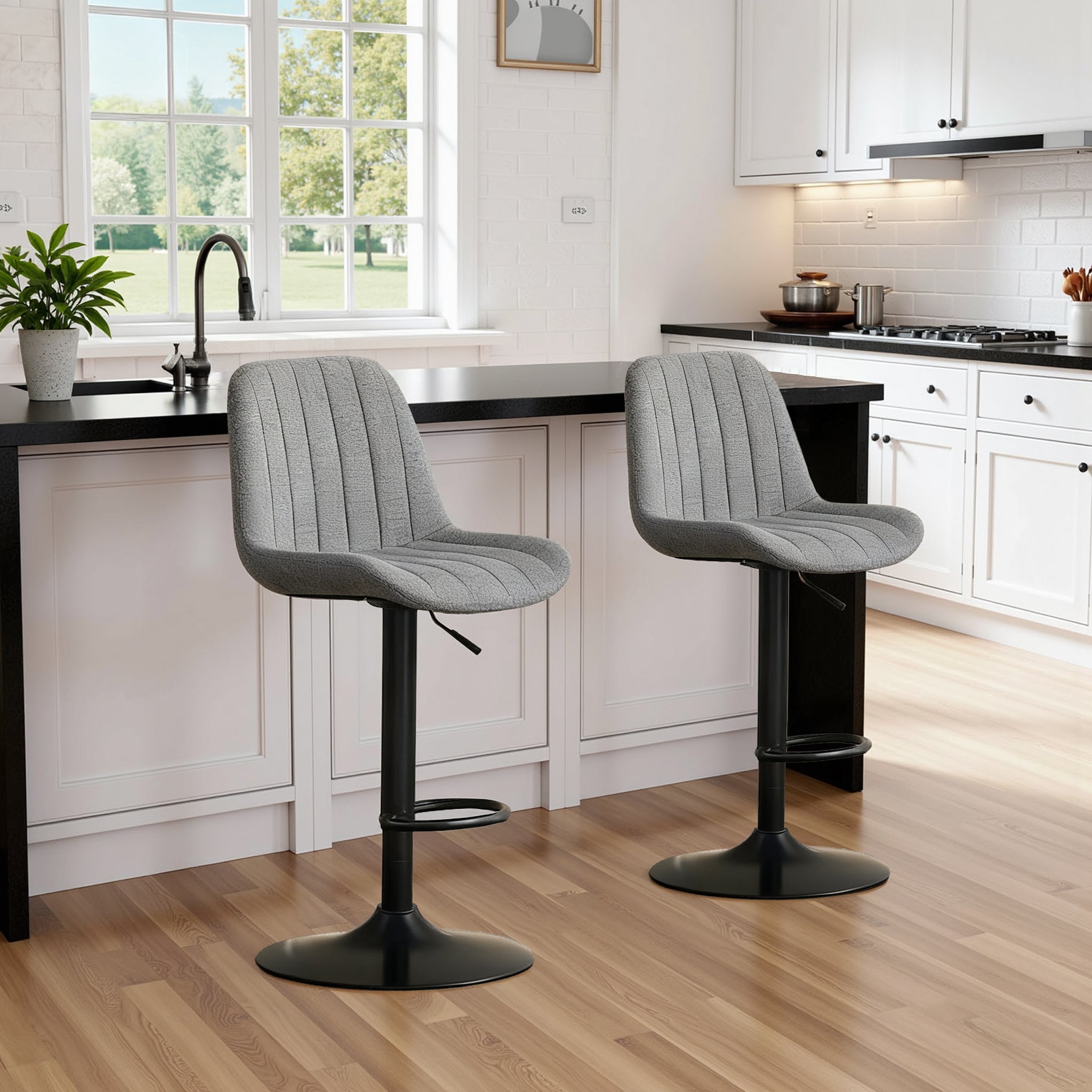 Swivel Bar Stools For Kitchen Island, Bar Counter, Dining Room