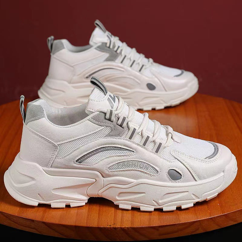 Leisure Sports Breathable Men's White Board Shoes