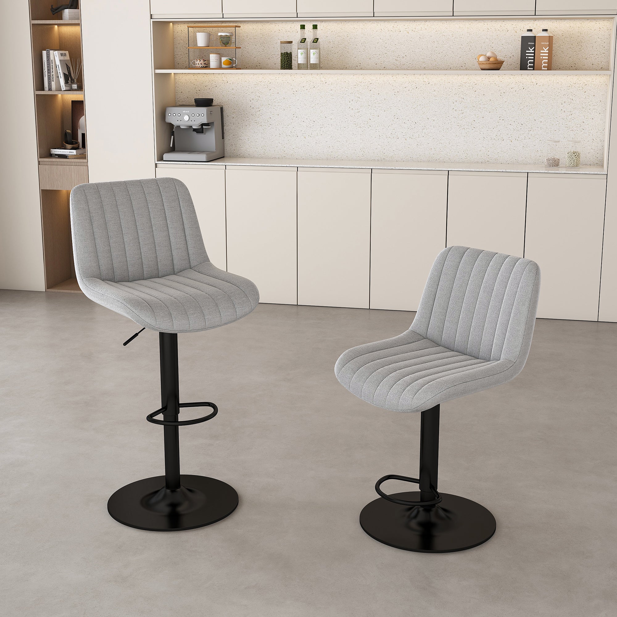 Swivel Bar Stools For Kitchen Island, Bar Counter, Dining Room
