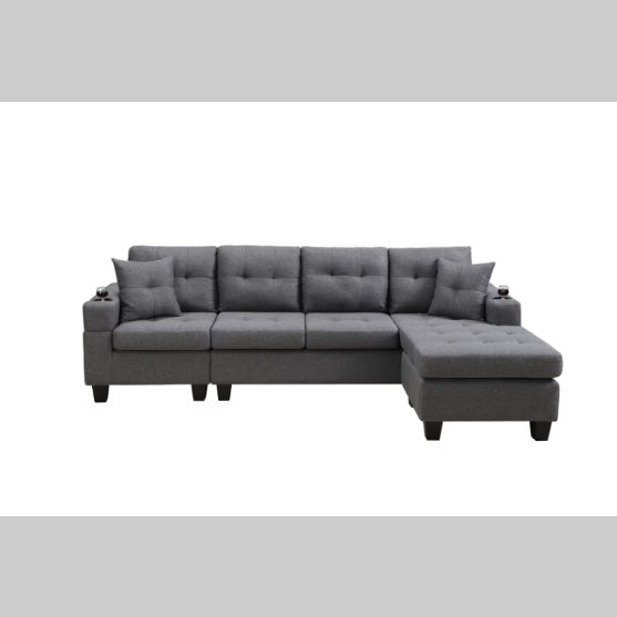Stoff-Ecksofa