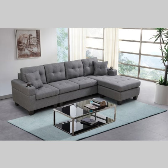 Stoff-Ecksofa