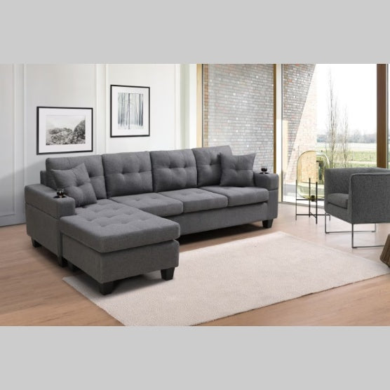 Stoff-Ecksofa