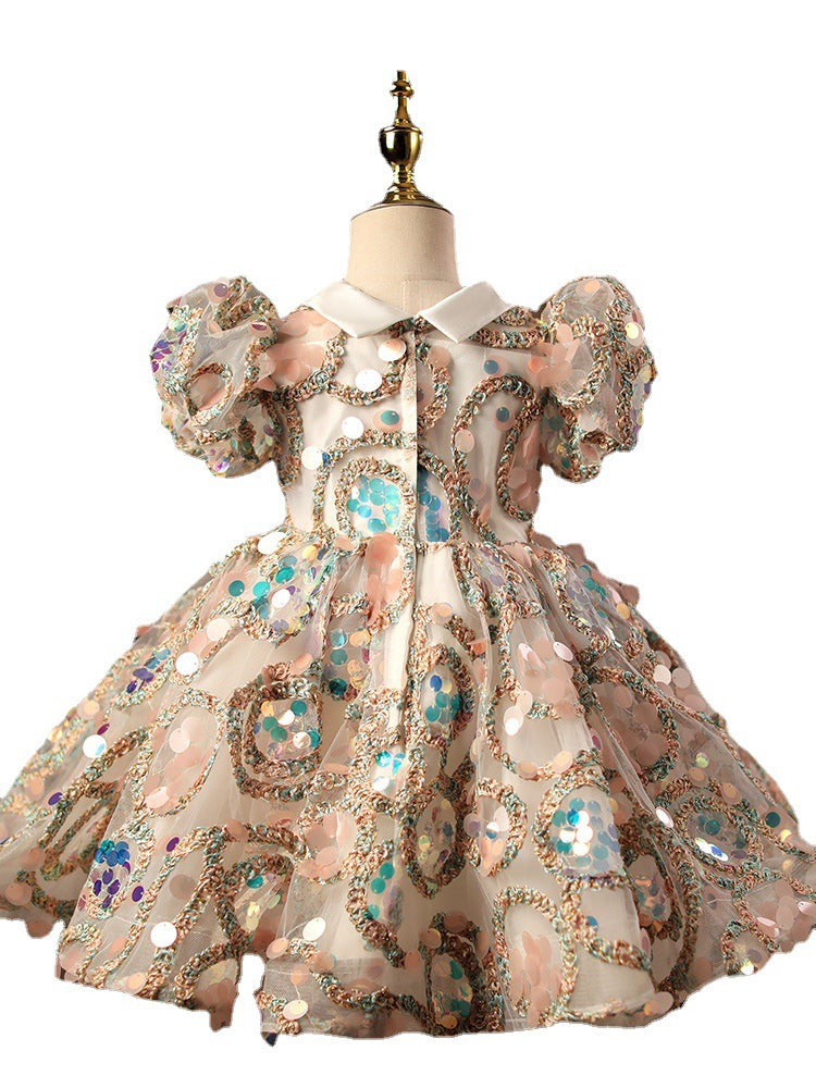 Princess Dress Tutu Children Sequins Catwalk