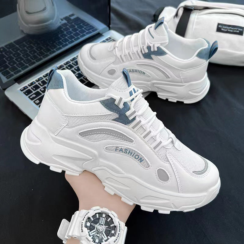 Leisure Sports Breathable Men's White Board Shoes
